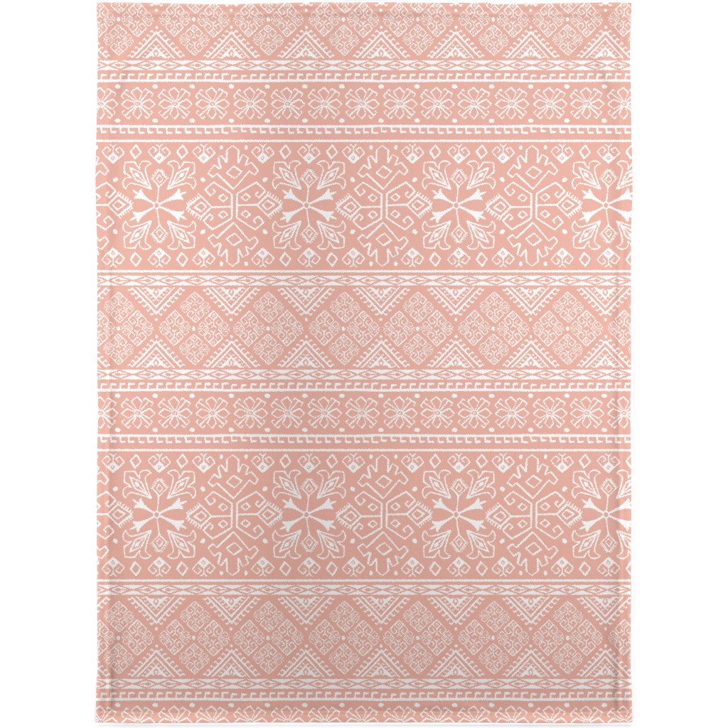 Grand Bazaar - Blush Pink Blanket, Sherpa, 30x40, Pink