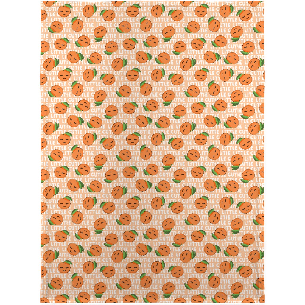 Little Cutie - Happy Oranges - Orange Blanket, Sherpa, 30x40, Orange, Orange