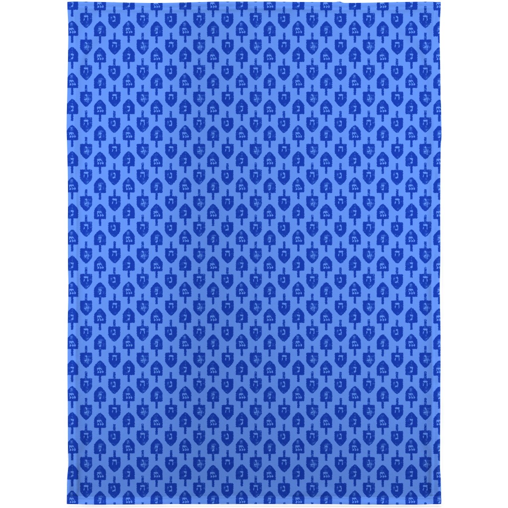 Dreidel - Blue Blanket, Sherpa, 30x40, Blue, True Blue