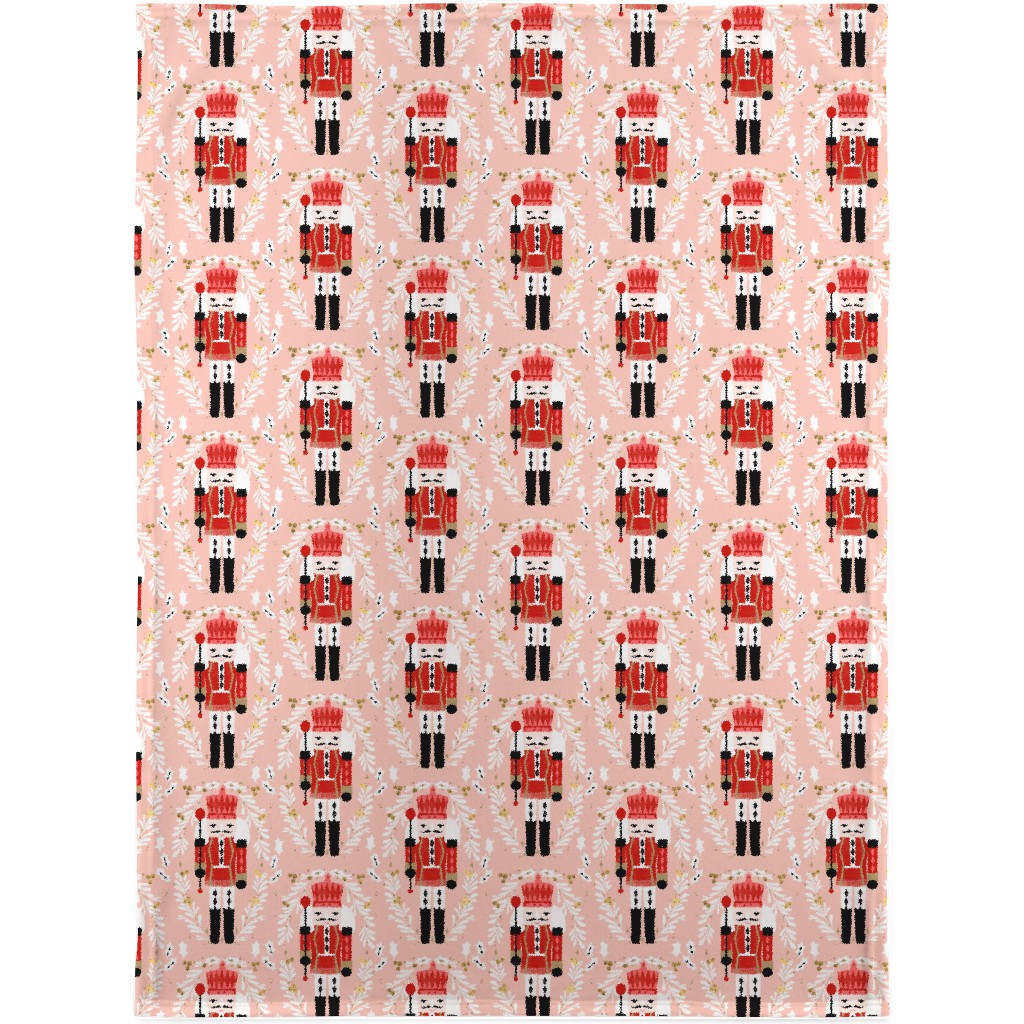 Nutcracker Christmas - Pink Blanket, Sherpa, 30x40, Pink