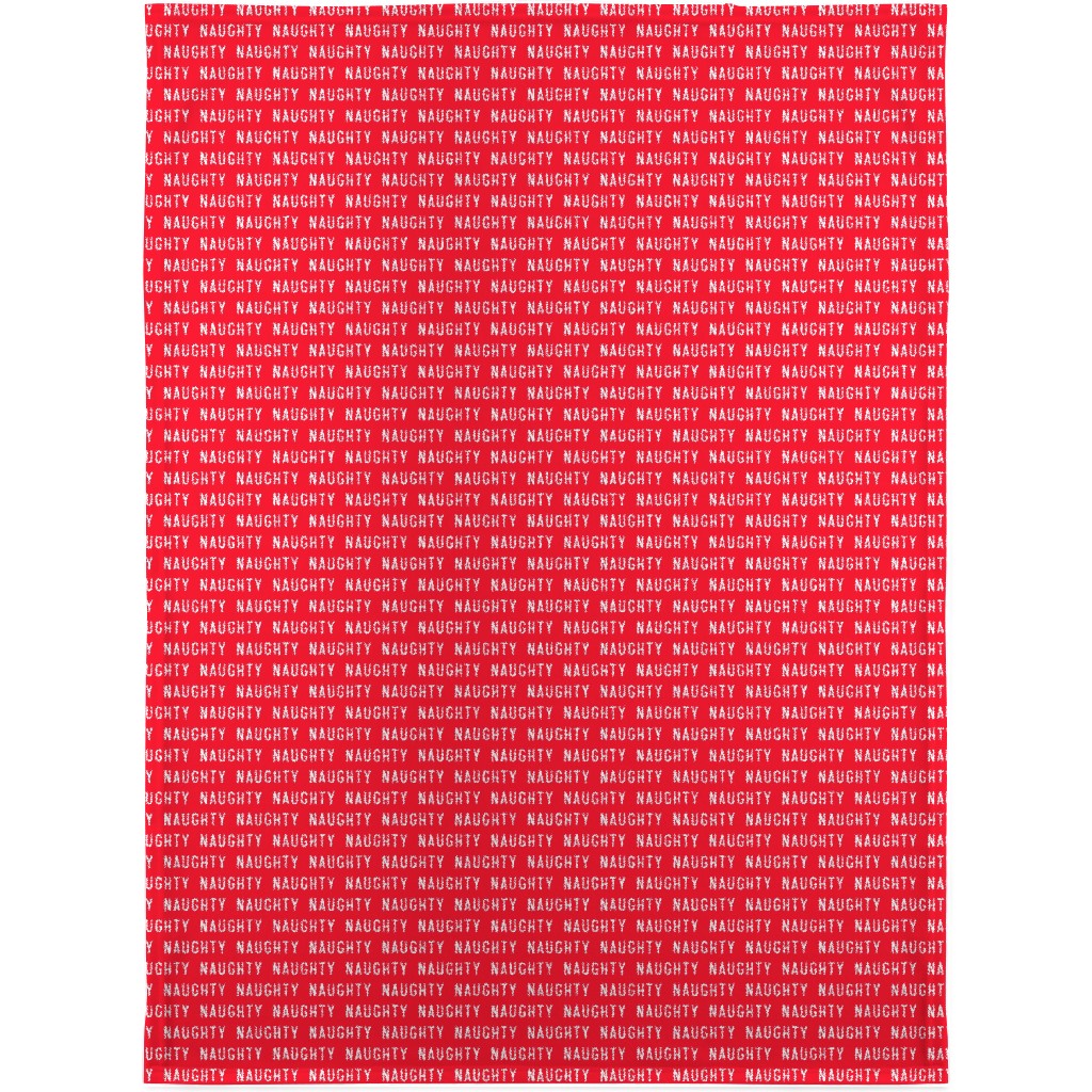 Naughty - Red Blanket, Sherpa, 30x40, Red