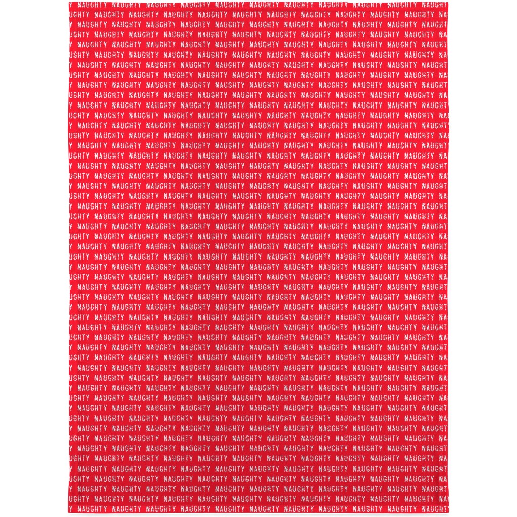 Naughty - Red Blanket, Sherpa, 30x40, Red, Red