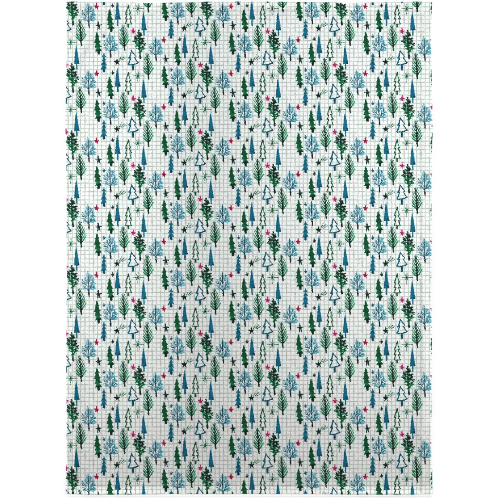 Noel Collection - Winterscape Blanket, Sherpa, 30x40, Green, Classic Green