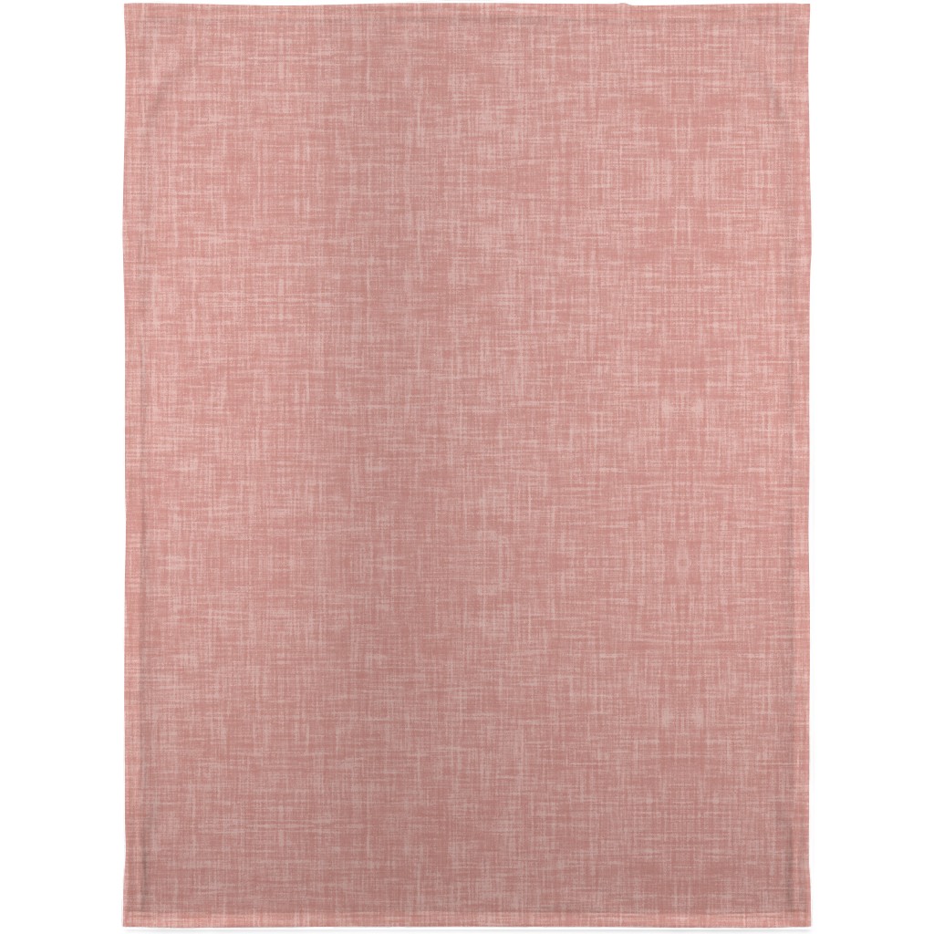 Vintage Linen Blanket, Sherpa, 30x40, Pink, Whisper
