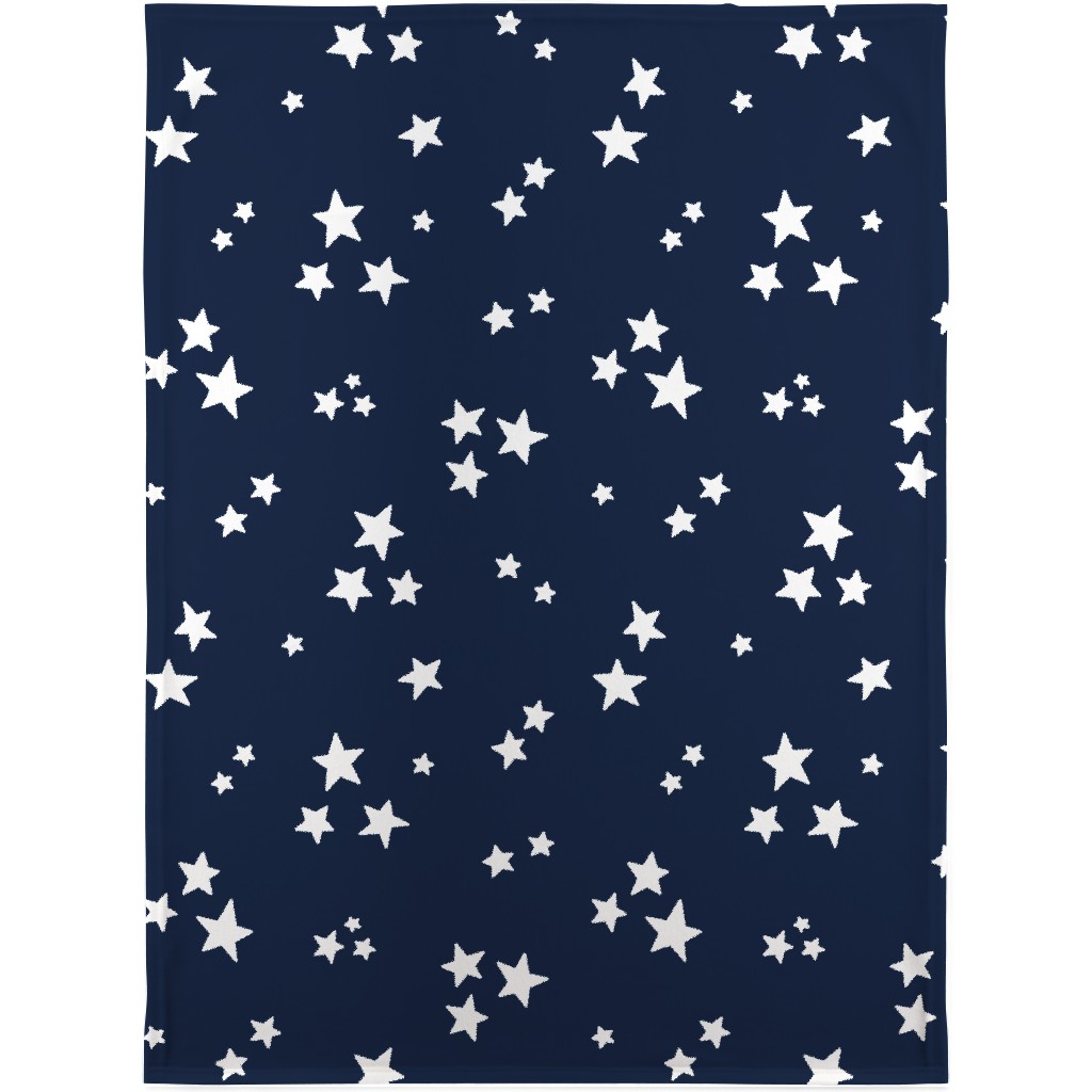 Stars Blanket, Sherpa, 30x40, Blue