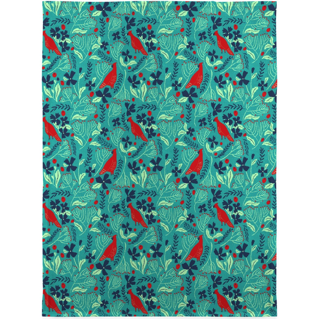 Winter Wonder - Green Blanket, Sherpa, 30x40, Green, Classic Green