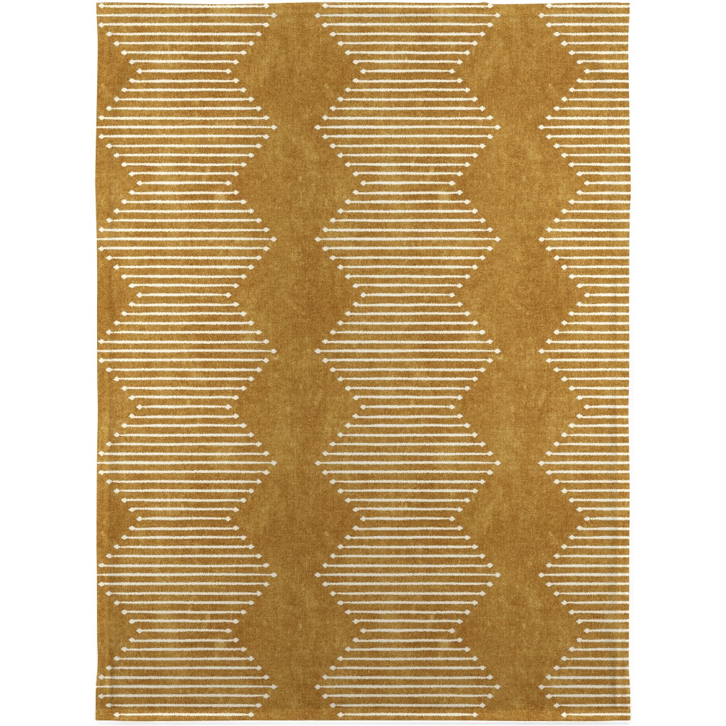 Diamond Mudcloth - Neutral Blanket, Sherpa, 30x40, Yellow, Classic Yellow