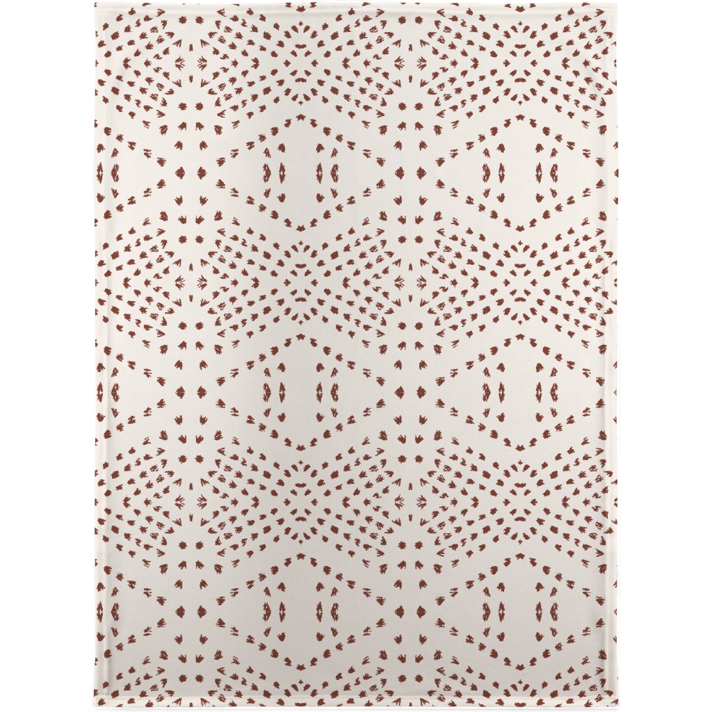 Boho Tile Blanket, Sherpa, 30x40, Beige, Sap