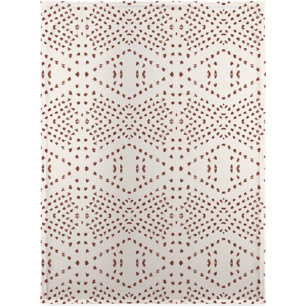 Boho Tile Blanket, Sherpa, 30x40, Beige