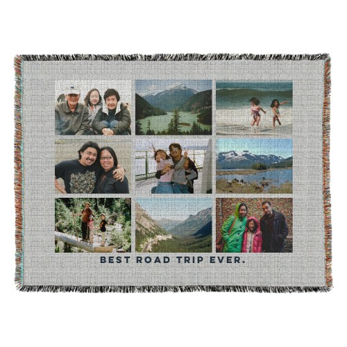 Gallery of Nine Woven Photo Blanket, 54x70, Multicolor