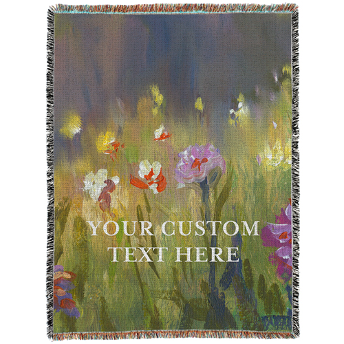 Dawn Meadow Custom Text Woven Photo Blanket Home D cor Shutterfly