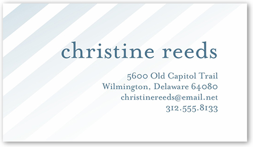 Gradient Stripes Calling Card, White, Matte, Signature Smooth Cardstock
