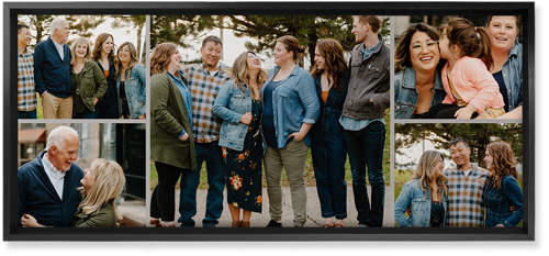 Gallery of Five Pano Wall Art, Black, Single piece, Canvas, 10x24, Multicolor, multi