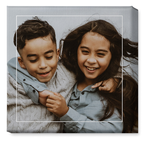 Floating Frame Wall Art, No Frame, Single piece, Canvas, 16x16, White, white