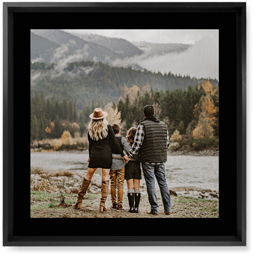 Simple Gallery of One Border Wall Art, Black, Single piece, Canvas, 16x16, Multicolor
