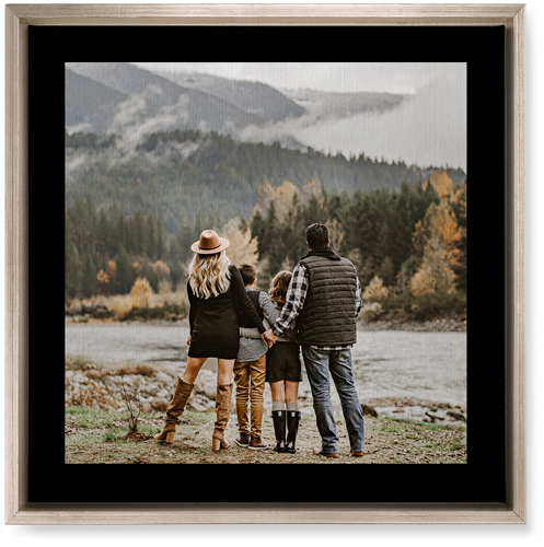 Simple Gallery of One Border Wall Art, Metallic, Single piece, Canvas, 16x16, Multicolor