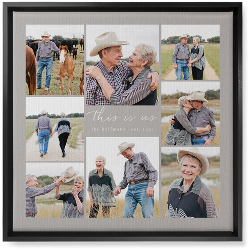 Gallery Around Text Wall Art, Black, Single piece, Canvas, 16x16, Multicolor, multi