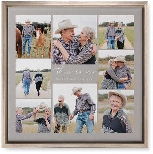 Gallery Around Text Wall Art, Metallic, Single piece, Canvas, 16x16, Multicolor