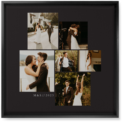 Gallery of Six Wall Art, Black, Single piece, Canvas, 16x16, Multicolor, multi