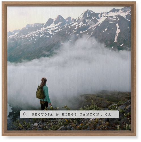 Travel Banner Wall Art, Natural, Single piece, Canvas, 16x16, White