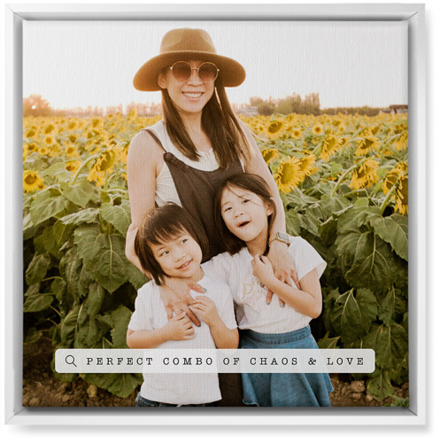 Family Banner Wall Art, White, Single piece, Canvas, 16x16, White