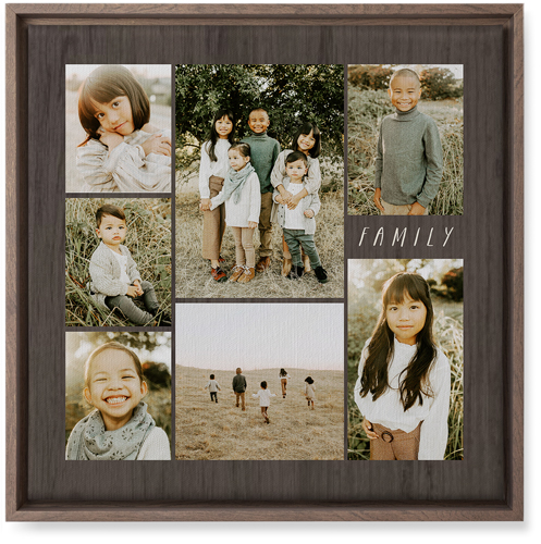 Lucky Seven Wall Art, Walnut, Single piece, Canvas, 16x16, Multicolor