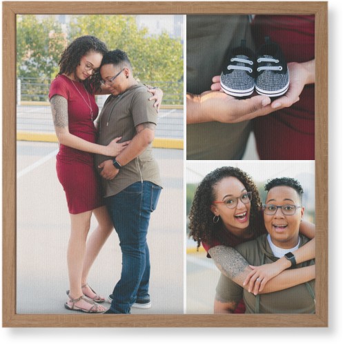 Three Piece Wall Art, Natural, Single piece, Canvas, 16x16, Multicolor, multi