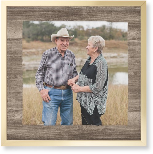Countryside Portrait Wall Art, Gold, Single piece, Canvas, 16x16, Brown, wood