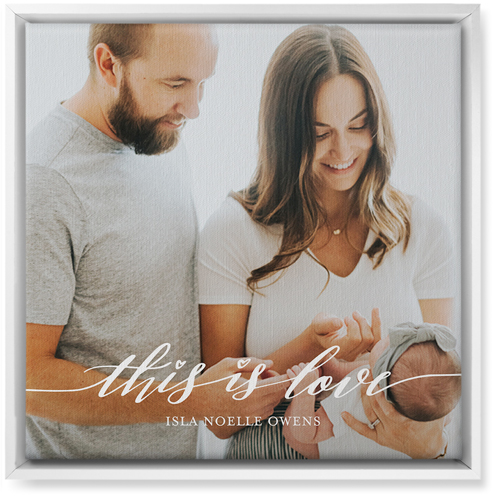 Love Is Portrait Wall Art, White, Single piece, Canvas, 16x16, White, white