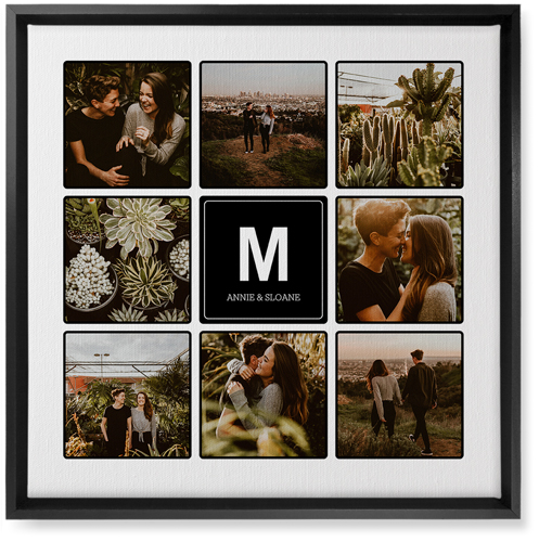 Photo Tiles Wall Art, Black, Single piece, Canvas, 16x16, Black, black