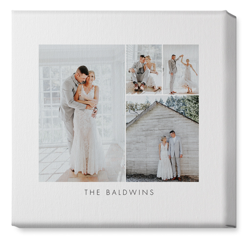 Four Corners Wall Art, No Frame, Single piece, Canvas, 16x16, White, white