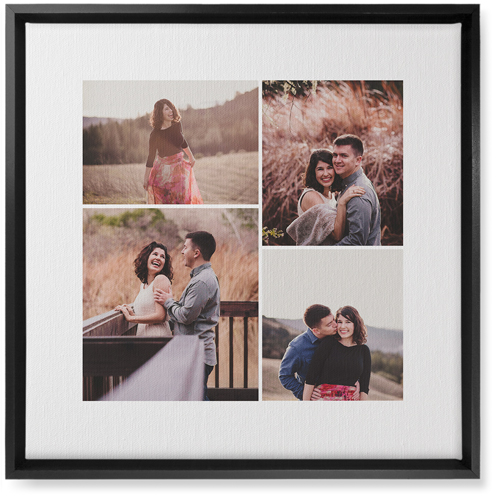 Four Winds Wall Art, Black, Single piece, Canvas, 16x16, White