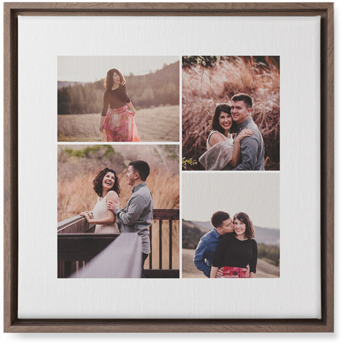 Four Winds Wall Art, Walnut, Single piece, Canvas, 16x16, White, white