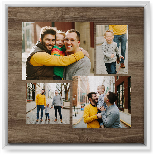 Connect Four Wall Art, White, Single piece, Canvas, 16x16, Brown, brown