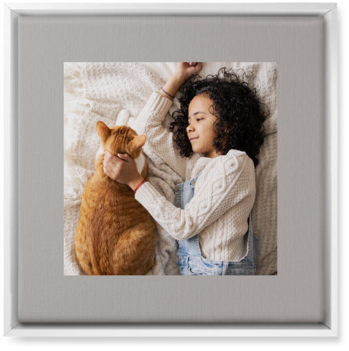 Gray And White Canvas Wall Art