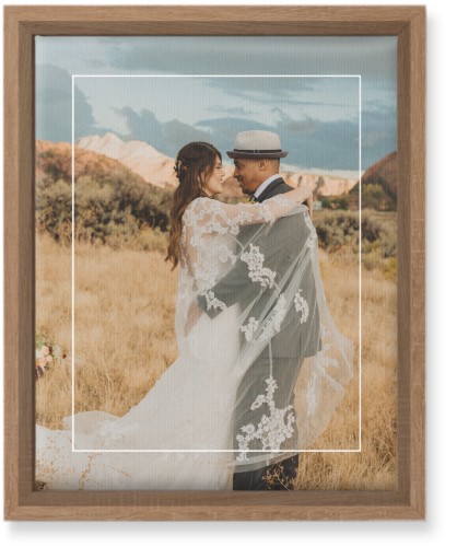 Floating Frame Portrait Wall Art, Natural, Single piece, Canvas, 8x10, White
