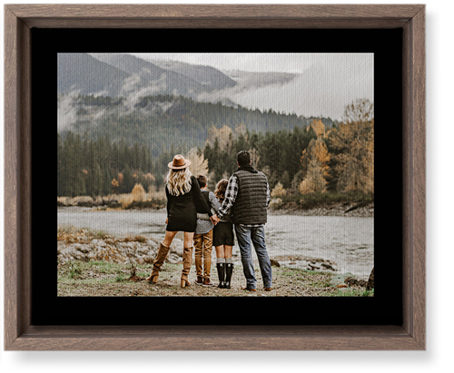 Simple Gallery of One Border Wall Art, Walnut, Single piece, Canvas, 8x10, Multicolor