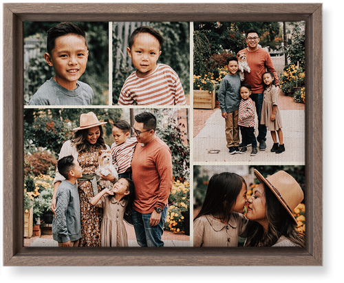 Gallery of Five Wall Art, Walnut, Single piece, Canvas, 8x10, Multicolor