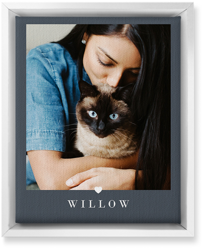 My Heart Wall Art, White, Single piece, Canvas, 8x10, Gray, gray