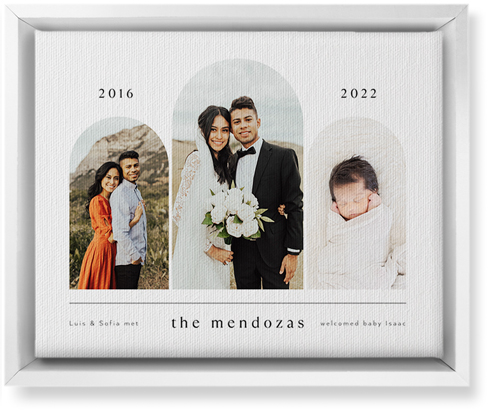 Timeline Arches Wall Art, White, Single piece, Canvas, 8x10, White, white