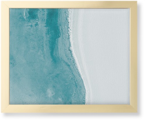 Sea Meets Sand Wall Art, Gold, Single piece, Canvas, 8x10, Multicolor
