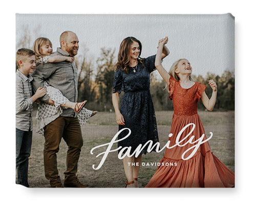Family Letters Wall Art, No Frame, Single piece, Canvas, 8x10, White