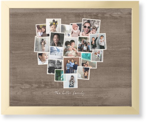 Heart Strings Wall Art, Gold, Single piece, Canvas, 8x10, Brown, wood