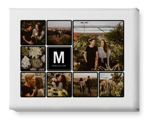Photo Tiles Wall Art, No Frame, Single piece, Canvas, 8x10, Black