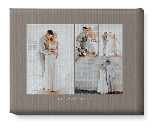 Four Corners Wall Art, No Frame, Single piece, Canvas, 8x10, Gray