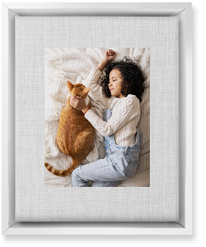 Full Frame One Wall Art, White, Single piece, Canvas, 8x10, White, white