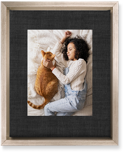 Full Frame One Wall Art, Metallic, Single piece, Canvas, 8x10, Black
