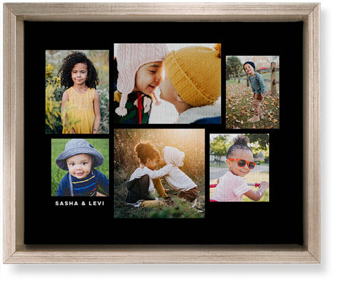 Six Times Wall Art, Metallic, Single piece, Canvas, 8x10, Black, black