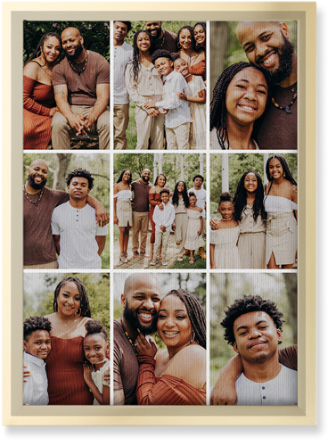 Gallery Grid of Nine Wall Art, Gold, Single piece, Canvas, 10x14, Multicolor, multi