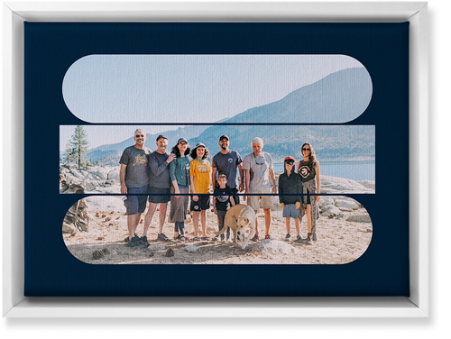 Connected Frames Wall Art, White, Single piece, Canvas, 10x14, Blue, midnight